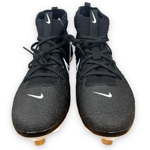 Nike Baseball Cleats Men's 10 Black White Metal Alpha Huarache NXT DJ6517-001 - Picture 4 of 10